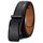 KEMISANT Gürtel Herren, Ledergürtel Ratsche Automatikschließe für Herren Business Anzug, 35mm Breit Gürtel,Größe Angepasst(Schwarz-115cm/32-38" taille verstellbar)