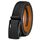 KEMISANT Gürtel Herren, Ledergürtel Ratsche Automatikschließe für Herren Business Anzug, 35mm Breit Gürtel,Größe Angepasst(Schwarz-115cm/32-38" taille verstellbar)