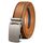 KEMISANT Gürtel Herren, Ledergürtel Ratsche Automatikschließe für Herren Business Anzug, 35mm Breit Gürtel,Größe Angepasst(Orangebraun-115cm/32-38" taille verstellbar)