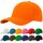 4sold Baseball Cap Unisex Baumwolle Baseball Mützen Reine Farbe Baseboard Baseballkappe (Orange)