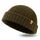 TOP-EX XL/XXL 100% Merino Wolle Trawler Beanie Herren Damen Fisherman Beanie Wintermuetze Strickmuetze Armeegrün M/L