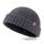 TOP-EX XL/XXL 100% Merino Wolle Fischer Beanie Herren KurzTrawler Beanie Mütze Damen Wintermuetze Strickmuetze Grau XL/XXL