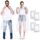 Henrycares 4 Stück Einweg Regenponcho Damen Herren, Durchsichtig Regencape Regenschutz mit Tunnelzug Kapuze und Elastische Manschette,Wasserdicht