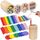 Haozozo Montessori Spielzeug ab 1 Jahr, 4-in-1 Montessori Spielzeug ab 1 2 3 Jahre, Holz Montessori Spielzeug 1 2 3 Jahre, Sensorik Spielzeug Baby Kleinkind Spielzeug Motorikspielzeug ab 1 Jahr