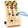 Konijiwa Montessori Busy Board Activity Board ab 1 Jahr Holzspielzeug mit 15 LED Lichtschalterspielzeug Sensorisches Lernspielzeug für Babys und Kleinkinder ab 1 2 3 Jahre