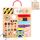 23 in 1 Montessori Spielzeug ab 1 jahr Busy Board Activity Board Spielzeug ab 2 jahre Holzspielzeug mit 15 Schalter, 26 LED-Leuchten ,Spieluhr, Schloss, Schnürsenkeln, Reißverschluss Sensory Spielzeug