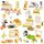 Giant bean Puppenhaus Möbel Holz Set, 85pcs Modernes Puppenhaus mit 6 Zimmern, Puppen Zubehör Spielzeug für Jungen, Mädchen und Kleinkinder 3+ Jahren