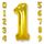 AULE Luftballon Zahl 1 Gold: XXL 101 cm Zahlen Folienballon Geburtstag Gold 1 Jahre 40 Zoll Helium Ballon Zahlenballon für Babyparty Jubiläum Deko