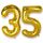 AULE Luftballon Zahl 35 Gold: XXL 101 cm Zahlen Folienballon Geburtstag Gold 53 Jahre 40 Zoll Helium Ballon Zahlenballon für Babyparty Jubiläum Deko