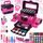 Kinderschminke Set Mädchen Spielzeug Geschenke - Waschbar Schminkkoffer Kinder, Schminke Kinder Make Up Set Spiele, Prinzessin Weihnachts Geburtstags Geschenke für Mädchen 4 5 6 7 8 9 10 11 12 Jahre