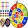 Dartscheibe Für Kinder Outdoor Spiele 29" (73 cm) Garten Spielzeug ab 3 4 5 6 7 8 9 Jahre Hängendes Klett Dart Wurfspiel Geschenk Mädchen Junge Mit 12 Klettbällen 12 Klettdarts 2 Haken