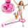 Hot Bee Kinder Blinkender Springring Fußkreisel mit Zähler, Timer, Kalorienzähler, Spielzeug Geschenke für Mädchen 6 7 8 9 10 11 Jahre, Aufladbare Swing Wheel, Weihnachten, Geburtstag Rosa