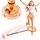 Hot Bee Kinder Blinkender Springring Fußkreisel mit Zähler, Timer, Kalorienzähler Spielzeug Geschenke für Mädchen 6-12 Aufladbare Swing Wheel mit Lichtrad Weihnachten, Geburtstag Orange