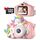Kinderkamera, Gofunly Kinder Kamera 1080P 2,0-Zoll-Bildschirm Selfie Digitalkamera mit 32GB-Karte für 3-12 Jahre Jungen Mädchen Geburtstagsgeschenk Weihnachten Spielzeug Rosa-Weißes Pferd