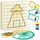 VingaHouse Montessori Holz Geoboard für Kinder, Montessori Spielzeug ab 3 4 5 6 Jahre 18x18CM Geobrett für Förderung des Räumlichen Denkens und der Vorstellungskraft Geschenkidee für Junge und Mädchen