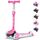 Yoleo Kinderscooter, Kinder Roller mit Leuchtenden Räder, Dreiradscooter 4 Höhenverstellbare für Jungen & Mädchen im Alter von 3-12 Jahren, bis 50kg blasbar (Rosa-weiß)