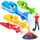 HappyKidsClub Raketen Spielzeug für Kinder mit 4 Dinosaurier Schaumstoffraketen, Spielzeug Oster Geschenke für Draußen ab 3-12 Jahre Junge, Outdoor Spiele für Kinder, Ideal für Garten und Park