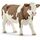 SCHLEICH Farm World | Fleckvieh-Kuh 13801 Bauernhof Spielfigur | detailgetreue Tierfiguren | tolles Geschenk für Jungen und Mädchen | Bauernhof Spielzeug ab 3 Jahre | 13 x 4 x 8 cm