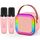 Dislocati Karaoke Maschine mit 2 Mikrofon Kinder Bluetooth, Geschenk Spielzeug Mädchen 3-12 Jahre, Tragbarer Karaoke Mikrofon Set mit DSP & LED-Lichtern Ideale für Familie, Freunde und Kinder
