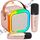 [2025] Karaoke Maschine mit 2 Karaoke Mikrofonen Musikinstrumentzubehör: Wowstar Karaoke Anlage mit 2 Mikrofonen - Mini Karaoke Maschine - Lautsprecher Karaoke Box Set - Geschenke für Mädchen