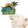 Tixlux 12 Einladungskarten zum Kindergeburtstag, 12 x 10 cm Dinosaurier Einladungskarten, Geburtstagseinladungen für Jungen und Mädchen, Geburtstagseinladungen Kinder Geburtstagsfeier Kinderparty