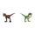 SCHLEICH Dinosaurs 14586 Realistischer Carnotaurus Dino & Dinosaurs 14585 Realistische Velociraptor Dino Figur mit Beweglichem Kiefer