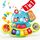 Hahaland Baby Spielzeug ab 6 Monate Mädchen,Elefant Musikspielzeug Motorikspielzeug,Musikinstrumente mit Licht & Klang Kinder Keyboard Babyspielzeug ab 1 Jahr Mädchen Jungen