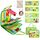 JHkim Montessori Busy Board Deutsch, Kinder Spielzeug ab 1 2 3 4 Jahre, Activity Board Busy Book, Geschenke für Junge Mädchen, Kinder Sensorik Lernspielzeug, Motorikbrett für Reise Auto Flugzeug, Grün
