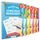 Edubini Magische Vorschule Übungshefte ab 5 Jahren für Junge & Mädchen - [6 Hefte + Stift] - Wiederverwendbare Schreiblernhefte für Vorschule - Buchstaben lernen, Schreiben lernen (6er Set)