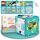 zoula kidz® Busy Cube - Motorikwürfel & Busy Board 2-in-1 - Faltbares Montessori Spielzeug ab 3 Jahre - Wandelbar zu Buch und Steckwürfel - Motorikspielzeug & Activity Board mit 12 Spielseiten