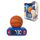 Lexibook, Basketball, Basketball-Nachtlichtwecker, Töne und Melodien, LCD-Bildschirm mit Hintergrundbeleuchtung, beleuchtet, Snooze, blau/orange, RL800BALXB