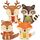 Papierdrachen 8 Windlichter zum Basteln für Kinder - Rentier, Waschbär, Fuchs, Eichhörnchen - Teelichthalter - Bastelset Herbst Set 1