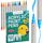 Artistro 12 Acrylstifte – Dual Tip (Pinsel & Fein) Marker für Stoff, Leinwand, Stein, Glas, Holz – Kalligrafie, Scrapbooking Zubehör, DIY & Geschenk für Kinder und Jugendliche – Kunstset