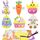 LAMEK 12 Ostern Bastelsets Kinder Kreative Ostern Kunsthandwerk zum Basteln mit Design Hasen Ostereier Osterküken Osterkörbchen Schafe Karotte Osterdeko für Osterzeit Frühling Kindergeburtstag