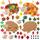 LAMEK 12 Igel Bastelsets für Kinder Herbst Kreativsets zum Basteln Kreative Kunsthandwerk Bastelhandwerk mit Moosgummi Schablonen Ahornblatt Bastelkoffer Herbstdeko für Herbstzeit