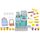 Play-Doh Kitchen Creations Knetspaß Café, Bastel-Set mit Spielzeug-Kaffeemaschine mit 20 Accessoires und 8 Dosen zweifarbige Knete, kreatives für Kinder ab 3 Jahren