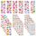 Vicloon 3D Aufkleber, 24 Blätter 550+ Verschiedene 3D Stickers Geschwollene, Aufkleber Einschließlich Zahlen, Buchstaben, Herzen und Mehr