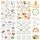 16 Bögen Sticker Kinder Aufkleber Set - ideal zum Kommunion, Konfirmation, Taufe - Stickerbögen für Gästebuch Fotoalbum - für Mädchen und Junge