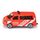 Siku 4366691 1460, Feuerwehr Einsatzleitwagen, Metall/Kunststoff, rot, Öffenbare Heckklappe
