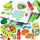 HERSITY Kaufladen Kasse Spielzeug, Registrierkasse Kinder mit Scanner Mikrofon, Große Spielkasse 31*15*12cm, Supermarktkasse mit Lichtern und Sound Rollenspiel Geschenk Jungen Mädchen 3 4 5 Jahren