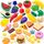 JOYIN 50 Stück Kinder Kunststoff Spielen Lebensmittel Spielzeug, gefälschte Lebensmittel, Küche Playset, Kleinkind phantasievolle Entwicklung Spielzeug, Weihnachten Geburtstag Geschenke Party Zubehör
