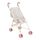 Little Dutch Puppenbuggy Puppenwagen klappbar aus Metall mit Soft-Griffen und Tasche - für Puppen von 33-46 cm, Soft Flowers rosa/weiß
