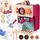 GAGAKU Kaffeemaschine Kinder Holz, Montessori Spielzeug ab 3 Jahre mit Milchkännchen & Zubehör, Lernspielzeug Rollenspiel Geburtstagsgeschenk für Jungen Mädchen