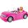 Barbie Puppe und Cabrio in rosa mit Glitzer, realistische Reifen Logo, Spielzeug ab 3 Jahren, DJR55