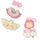 Verdelume 17cm/6,69 Zoll Puppenkleidung für Labubu, Rosa Kapuzen-Outfit, Puppenzubehör, für Jungen & Mädchen, 3-teilig (Ohne Labubu-Puppe)
