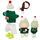 Verdelume Weihnachtsgrün 5-TLG. Puppenset für 17cm Labubu, mit Kapuze, Schal, Pullover, Hose, Schuhen Jungen & Mädchen, (Labubu-Puppe)
