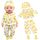 Baby Puppen Puppenkleidung 35-43 cm 1 Oberteil + 1 Hose + 1 Hut + 1 Paar Socken, Kleine gelbe Ente Kleidung Outfits für Baby Kinder Mädchen Jungen (Puppe Nicht enthalten)