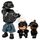 Verdelume 17 cm/6,69 Zoll Puppenkleidung für Labubu, Schwarze Bomberjacke-Outfit, Puppenzubehör, für Jungen & Mädchen, 5-teilig (Ohne Labubu-Puppe)