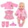 Aolso Puppenkleidungsset, 14–18 Zoll Puppenkleidung, Puppenzubehör passend für 35–45 cm, Babypuppenkleidung mit 1 Kleiderbügel, Geburtstagsgeschenk für Mädchen (Rosa-Lamm)