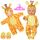 Aolso Kleidung Outfits für Baby Puppen, Babypuppenkleidung für 14–18 Zoll große Puppen, 35–45 cm große Babypuppen, Puppe Zubehör, Neue Puppenkleidungs-Outfits, Geschenke für Mädchen (Giraffe)
